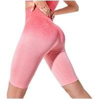 Sehao ženska nova tie-boja bešavna joga nose sportske kratke hlače, ružičaste s