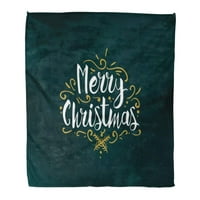 Bacite pokrivač kaligrafski sretan božićni tekst upotrebljivi kao proslavi topla flanela mekane pokrivače
