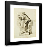 Pietro Antonio Novelli Crna modernog uokvirenog muzeja Art Print pod nazivom - Saint John Evangelist
