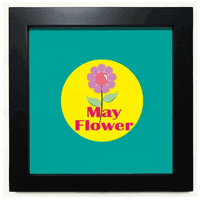 Dan zahvalnosti Prirodni mayflower Life Crna Square Frame Slika Zidna stolna stola